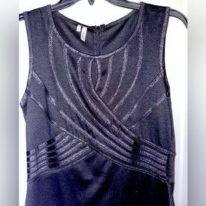 Black dress with decorative shimmer design